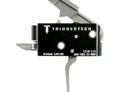 TriggerTech AR15 Competitive Flat Trigger 2 Stage Stainless Steel/Black