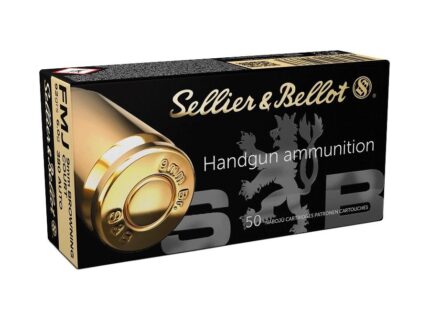 Sellier & Bellot Pistol & Revolver Ammo 9mm Browning Court .380 ACP 92 gr FMJ 50/ct