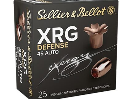 Sellier & Bellot XRG Defense Handgun Ammunition .45 ACP 165gr HP 1148 fps 25/ct