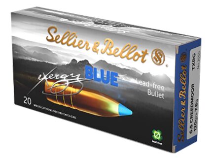 Sellier & Bellot eXergy Blue Rifle Ammunition 6.5 Creedmoor 120 gr. 2851 fps 20/ct