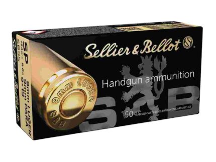 Sellier & Bellot Pistol & Revolver Ammo 9mm 124 gr SP 50/box