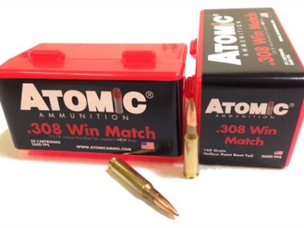 ATOMIC 308 WIN 168GR MATCH - BTHP 50RD 10BX/CS