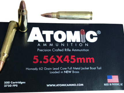 ATOMIC 5.56X45 62GR FMJ - 500RD BULK