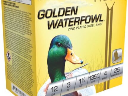 FIOCCHI GOLDEN WATERFOWL 12GA - 3" 1-1/4OZ #4 25RD 10BX/CS