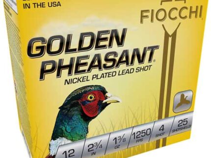 FIOCCHI GOLDEN PHEASANT 12GA - 2.75" 1-3/8OZ #4 25RD 10BX/CS