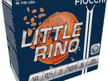 FIOCCHI LITTLE RINO 12GA 2.75" - 1OZ #8 1250FPS 250RD CASE