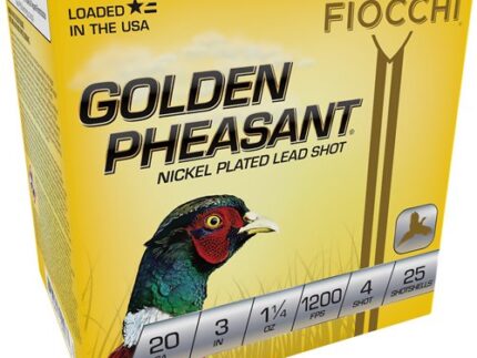 FIOCCHI GOLDEN PHEASANT 20GA - 3" 1-1/4OZ #4 25RD 10BX/CS