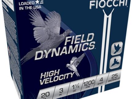 FIOCCHI 20GA 3" 1-1/4OZ #4 - 1200FPS 25RD 10BX/CS