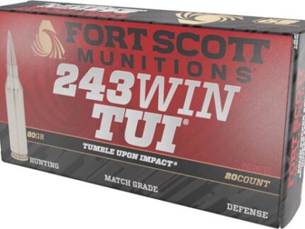FORT SCOTT 243 WIN 80GR TUI - SOLID COPPER 20RD 10BX/CS