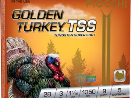 FIOCCHI GOLDEN TURKEY TSS 28GA - 3" 1-1/16OZ #9 5RD 10BX/CS