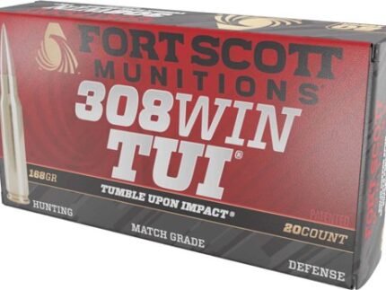 FORT SCOTT 308 WIN 168GR TUI - SOLID COPPER 20RD 10BX/CS