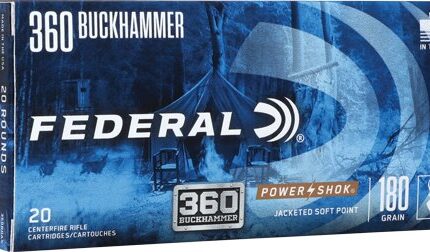 FEDERAL POWER-SHOK 360 - BUCKHAMMER 180GR SP 20RD 10B/C
