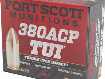 FORT SCOTT 380 ACP 95GR TUI - SOLID COPPER 20RD 25BX/CS