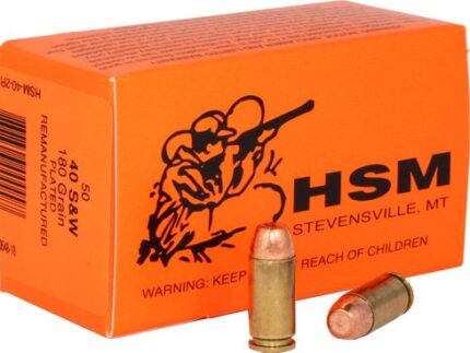 HSM REMANUFACTURED 40 SW 180GR - PLEATED LEAD-RN 50RD 20BX/CS