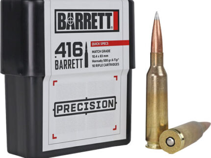 BARRETT 416 BARRETT AMMO 500GR - HORNADY A-TIP 10RD 8BX/CS