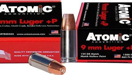 ATOMIC 9MM LUGER +P 124GR JHP - 20RD 10BX/CS