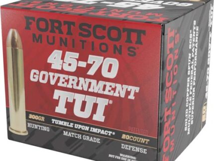 FORT SCOTT 45-70 GOV 300GR TUI - SOLID COPPER 20RD 10BX/CS