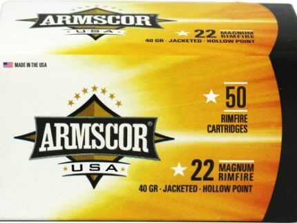 ARMSCOR 22WMR 40GR JHP 1838FPS - 50RD 100BX/CS