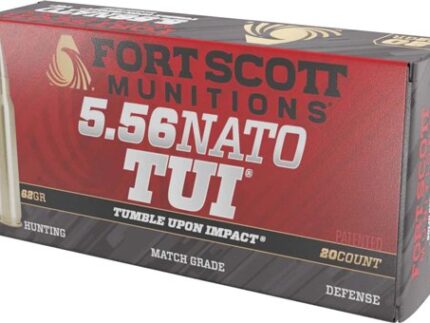 FORT SCOTT 5.56X45 62GR TUI - SOLID COPPER 20RD 25BX/CS