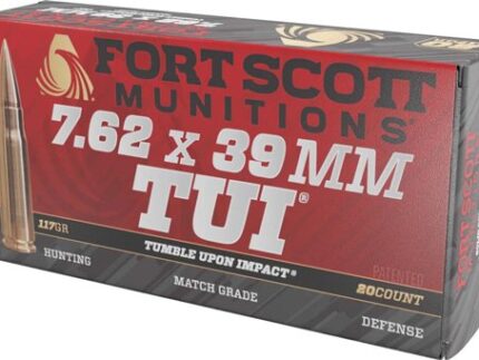 FORT SCOTT 7.62X39 117GR TUI - SOLID COPPER 20RD 10BX/CS