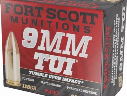 FORT SCOTT 9MM LUGER 115GR - TUI SOLID COPPER 20RD 25BX/CS