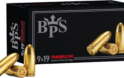BPS 9MM 124GR FMJ 50RD - 20BX/CS BRASS CASE