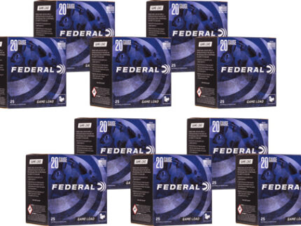 FEDERAL GAME LOAD 20GA 2.75" - 7/8OZ #7.5 1210FPS CASE LOT