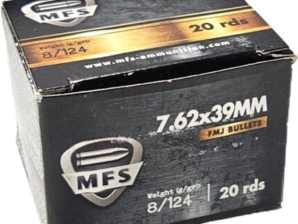 MFS 7.62X39 124GR FMJ - 20RD 50BX/CS