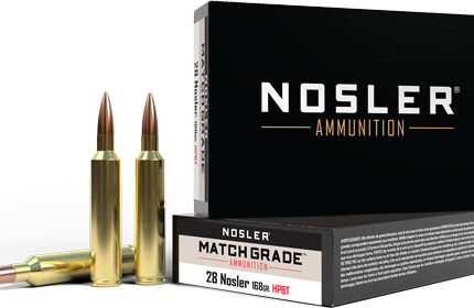 NOSLER MATCH GRADE 28 NOSLER - 168GR CUSTOM HPBT 20RD 10BX/C
