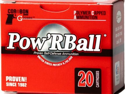 GLASER 9MM LUGER +P 100GR - POW'RBALL 20RD 25BX/CS