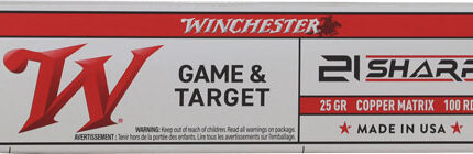 WINCHESTER USA 21 SHARP 25GR - LEAD FREE 1725FPS 100RD 20BX/C