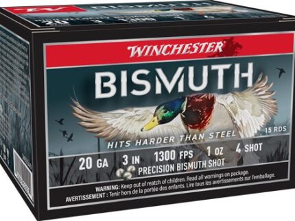WINCHESTER BISMUTH 20GA 3" - 1OZ #4 15RD 10BX/CS