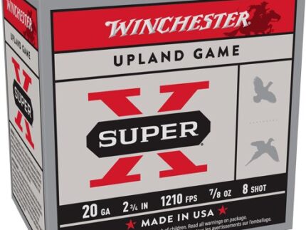 WINCHESTER SUPER-X 20GA 2.75" - 7/8OZ #8 1210FPS 250RD CASE