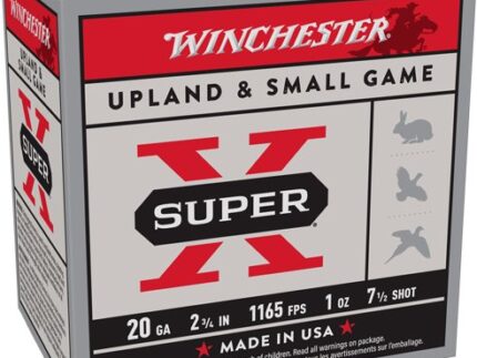 WINCHESTER SUPER-X 20GA 2.75" - 1OZ #7.5 1165FPS 250RD CASE