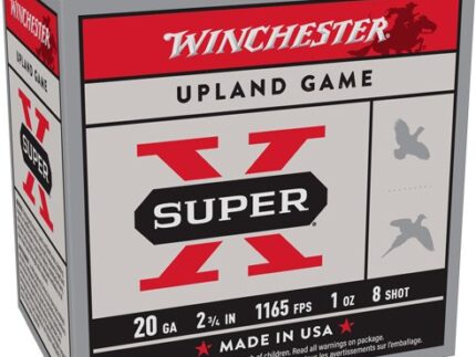 WINCHESTER SUPER-X 20GA 2.75" - 1OZ #8 1165FPS 250RD CASE LOT