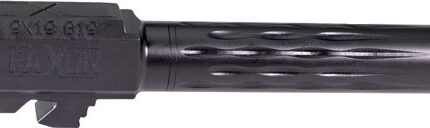 FAXON FITS GLOCK 19 BARREL 9MM - FLAME FLUTED NON THREADED BLK