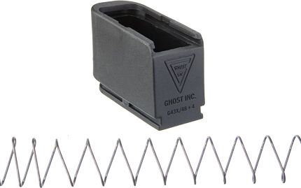 GHOST MOAB MAG EXTENSION FOR - GLOCK 43X48 PLUS 4 RNDS BLACK