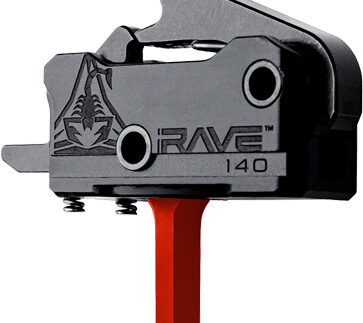 RISE TRIGGER RAVE 140 FLAT SST - RED 3.5LB AR-15 W/ WALK PINS