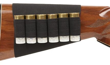 BULLDOG SHOTGUN STOCK SLEEVE - HOLDS 6 SHELLS BLACK NYLON