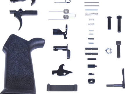 GUNTEC COMPLETE LOWER PARTS - KIT AR15 W/ ERGONOMIC GRIP