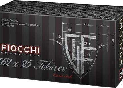 FIOCCHI 7.62X25 TOKAREV - 85GR FMJ 50RD 20BX/CS