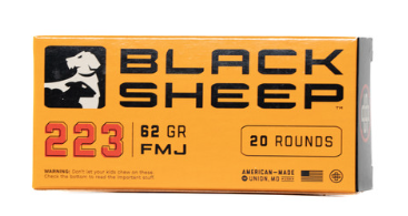BLACK SHEEP .223 REM 62 GRAIN FMJ 20RD BOX 50 BOXES/CASE