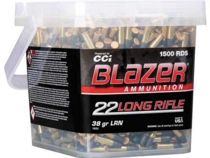 CCI Blazer Rimfire Ammunition .22 LR 38gr LRN 1235 fps 1500/ct (Bucket)