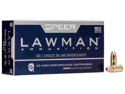 Speer Lawman Handgun Ammunition 9mm Luger 147 gr. TMJ 985 fps 50/ct