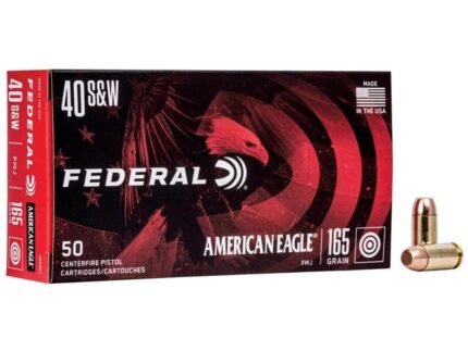 American Eagle Handgun Ammunition .40 S&W 165 gr FMJ 1130 fps 1000/ct