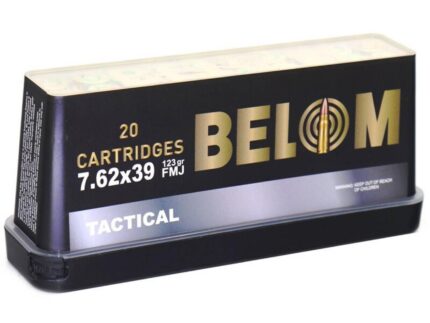 Global Ordnance Belom Rifle Ammunition 7.62x39 123gr FMJ 2296 fps 20/ct
