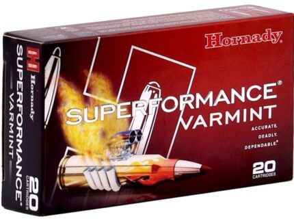 Hornady Superformance Varmint V-Max Rifle Ammunition .223 WSSM 55gr PT 2600 fps 20/ct