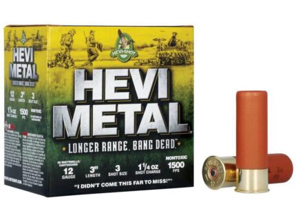 HEVI-Shot HEVI-Metal Longer Range Shotshell 12ga 3" 1-1/4 oz 1500 fps #3 25/ct