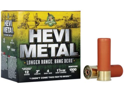 HEVI-Shot HEVI-Metal Longer Range Shotshell 12ga 3" 1-1/4 oz 1500 fps #4 25/ct