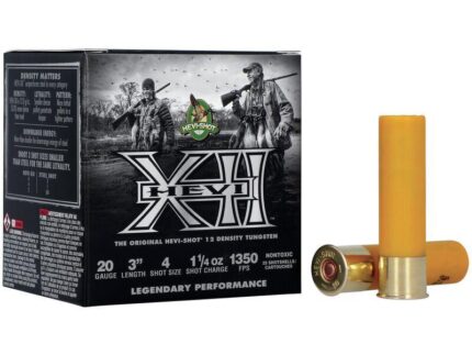 Hevi-Shot HEVI-XII Shotshells 20 ga 3" 1.25 oz 1350 fps #4 25/ct